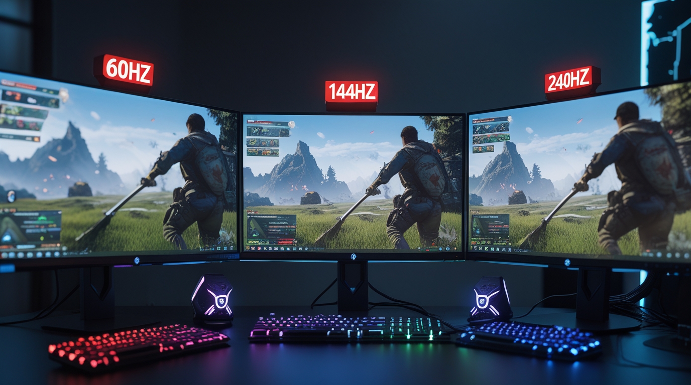 O impacto das taxas de atualização na jogabilidade: Diferenças reais entre 60Hz, 144Hz e 240Hz