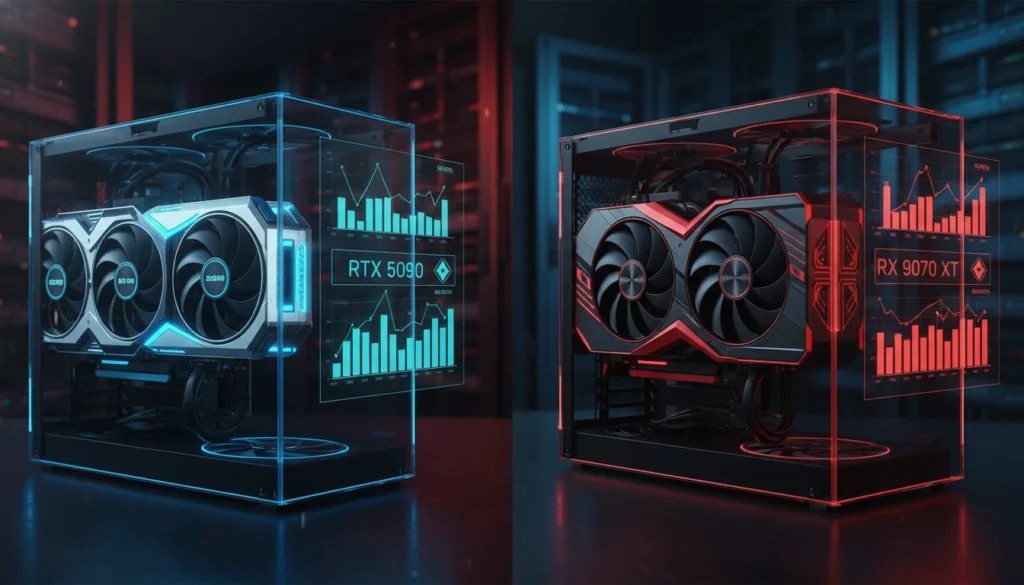 RTX 5090 vs RX 9070 XT 